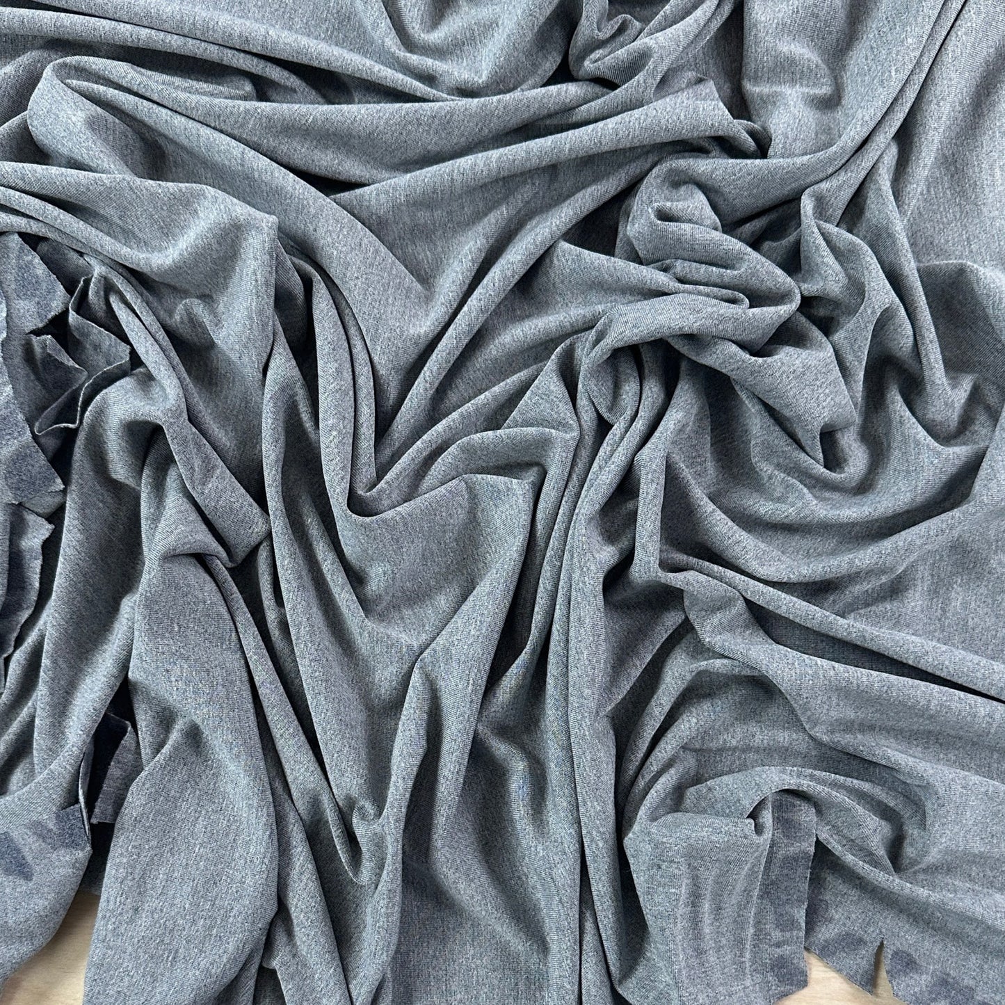 31" Remnant - Sorona Bamboo Jersey Knit - Heathered Grey - Local Deadstock - Made in Canada