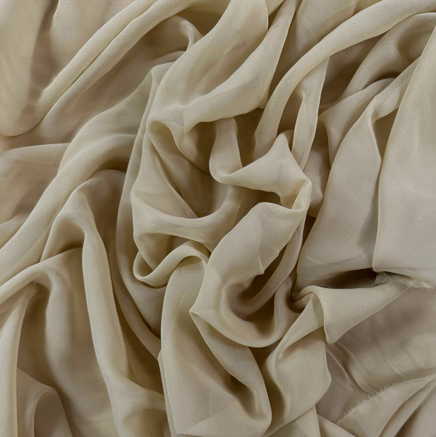 Sand - Silk Crepe - Designer Deadstock