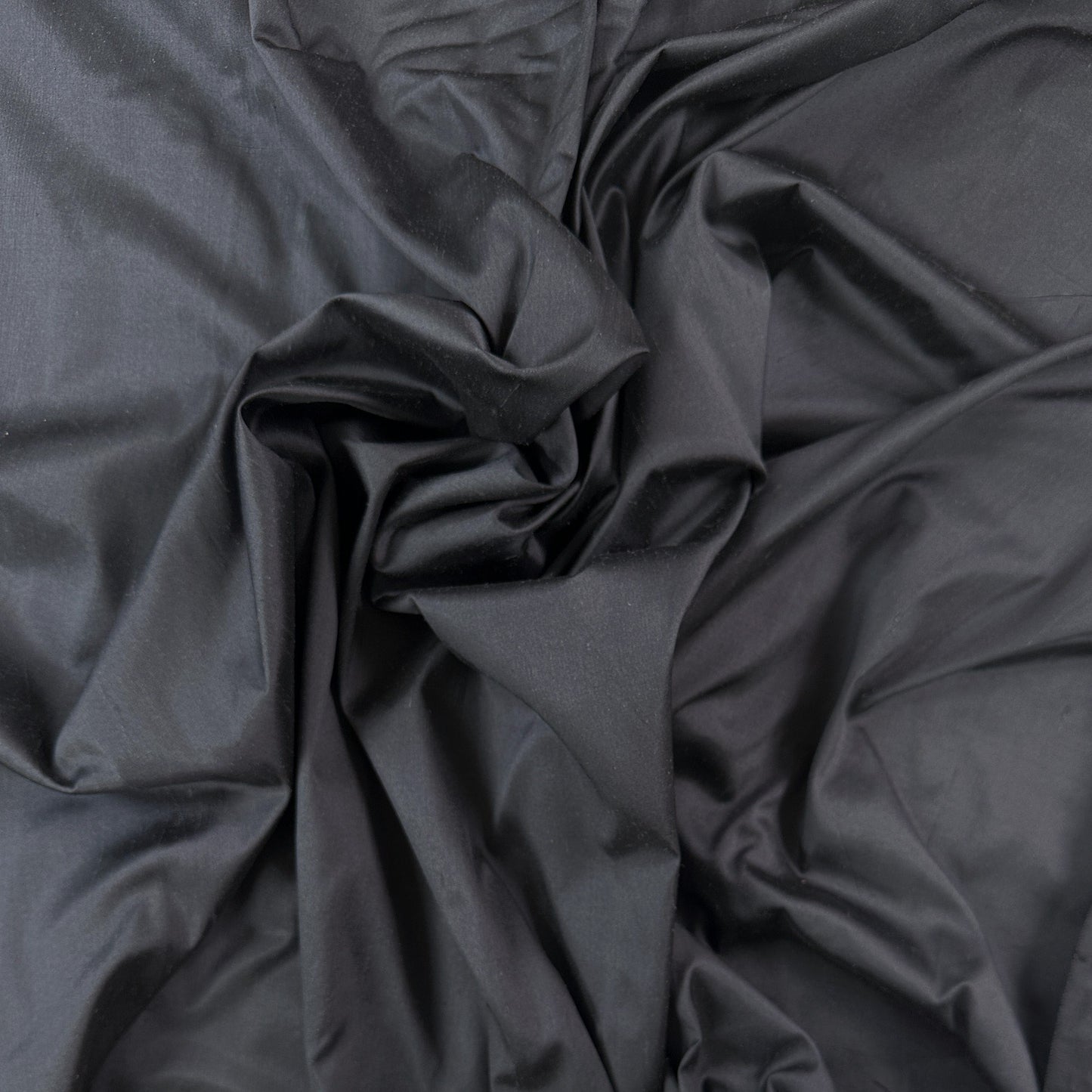 Silk Dupioni - Charcoal Grey - Designer Deadstock