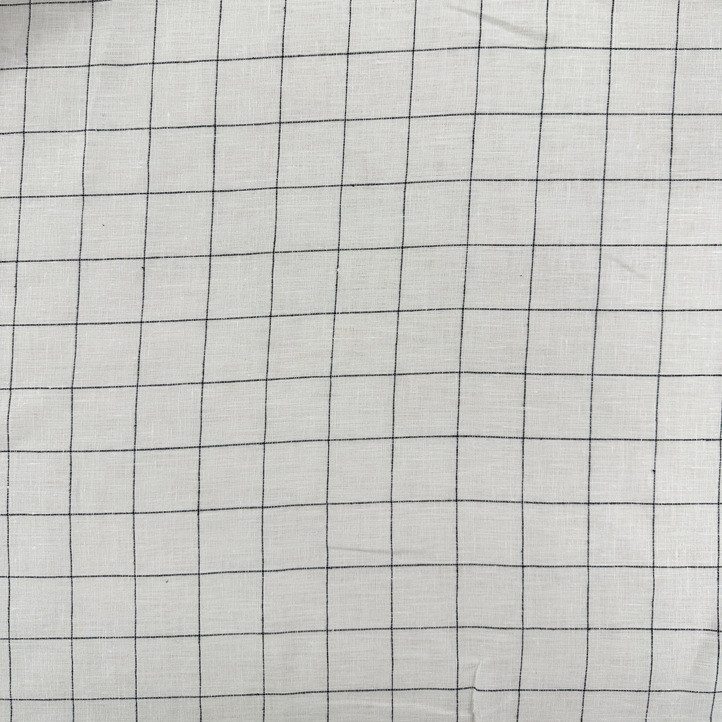 Mistral Yarn Dyed Linen Check - White & Black