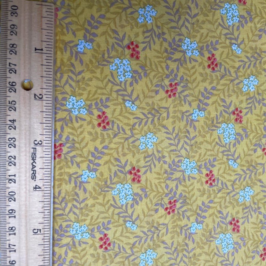 La Ciel - Branches - Mustard - Maya Ootani - Fine Japanese Cotton Lawn