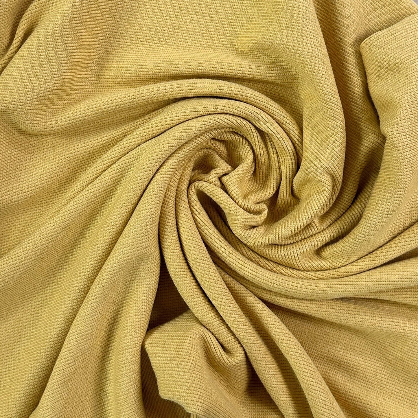 Bamboo Cotton Rib 2x2 - Golden Yellow - Ribbed Knit