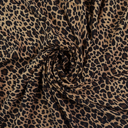 Leopard Print - Viscose Rayon Challis