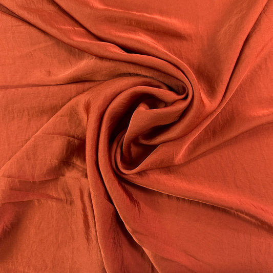 Rust - Polyester Satin - Film Studio Deadstock