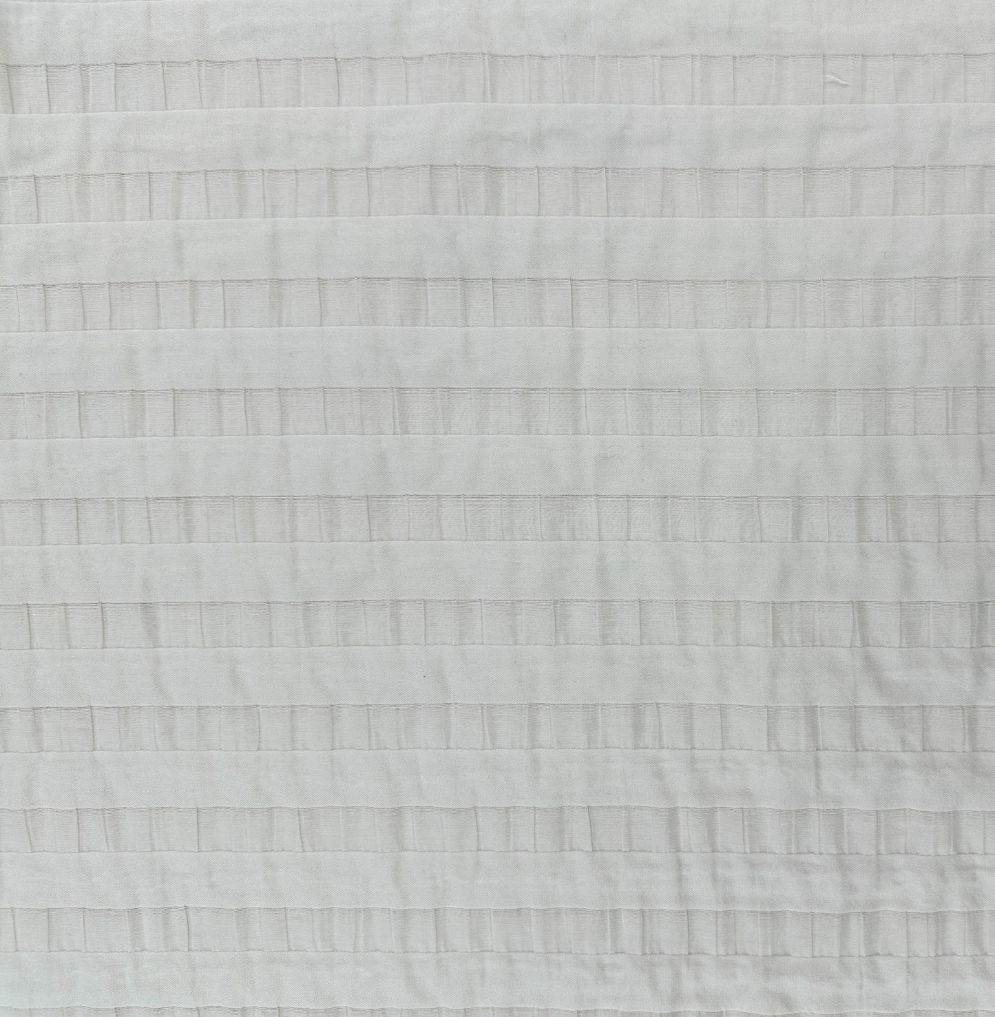 Pleated Stripe Cotton on Organza Base - Off White - Film Studio Deadstock