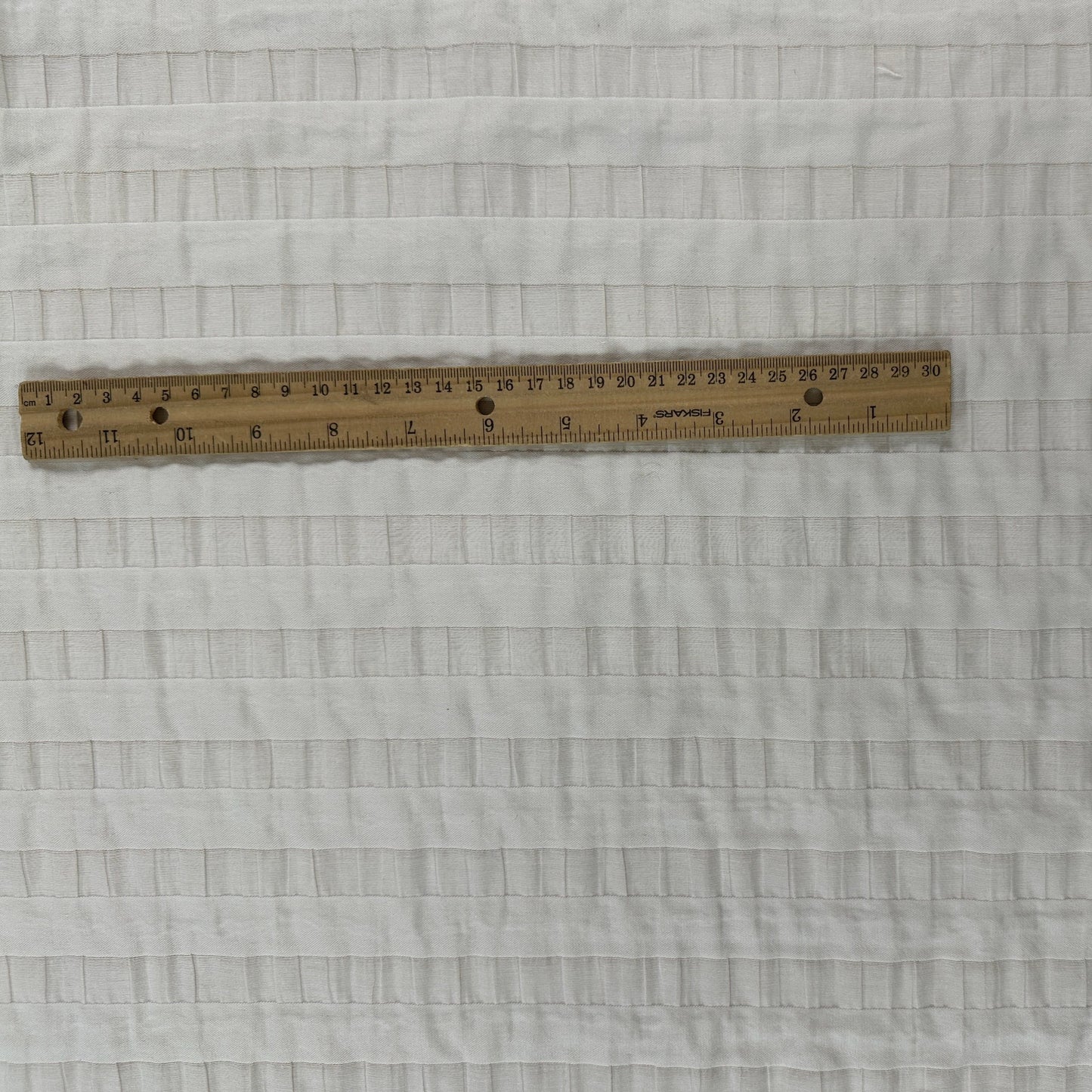 Pleated Stripe Cotton on Organza Base - Off White - Film Studio Deadstock