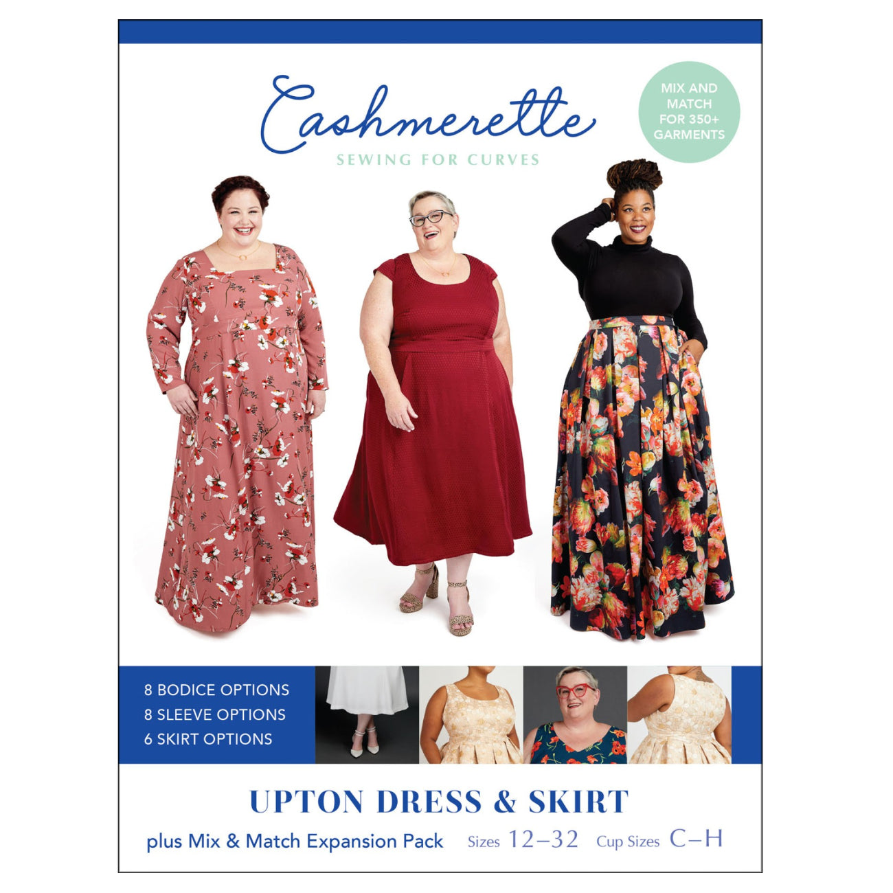 Upton Dress & Skirt Expansion Pack - sizes 12-32 - By Cashmerette
