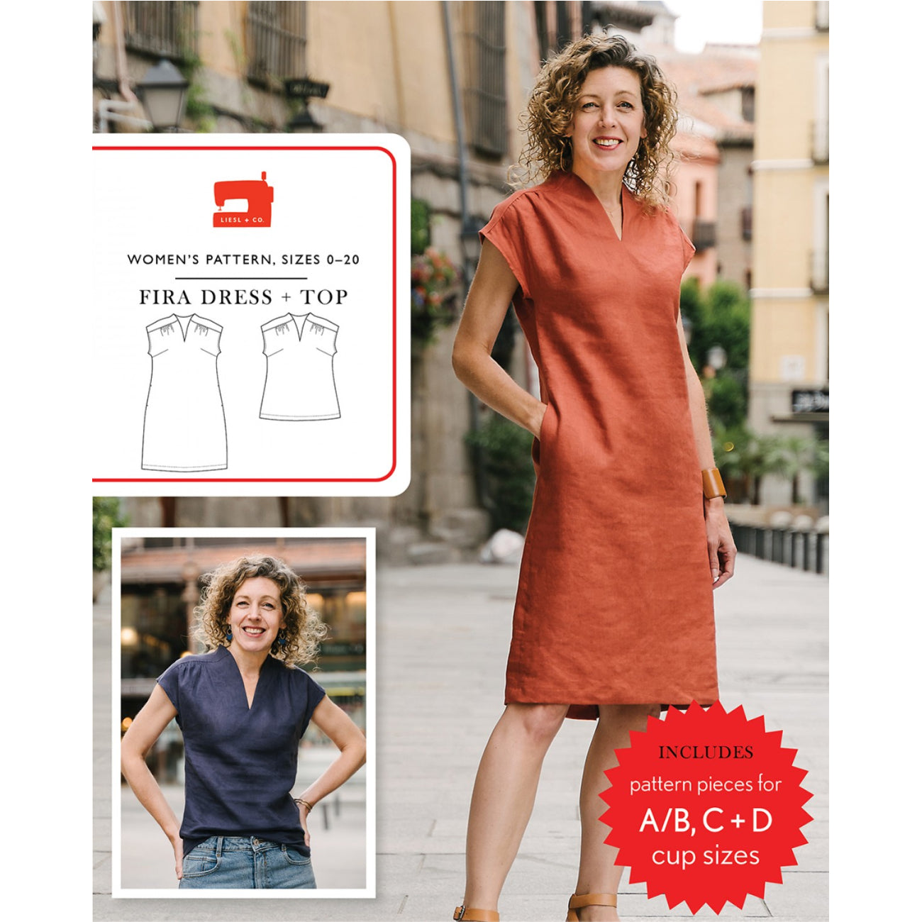 Liesl + Co - Fira Dress & Top Sewing Pattern