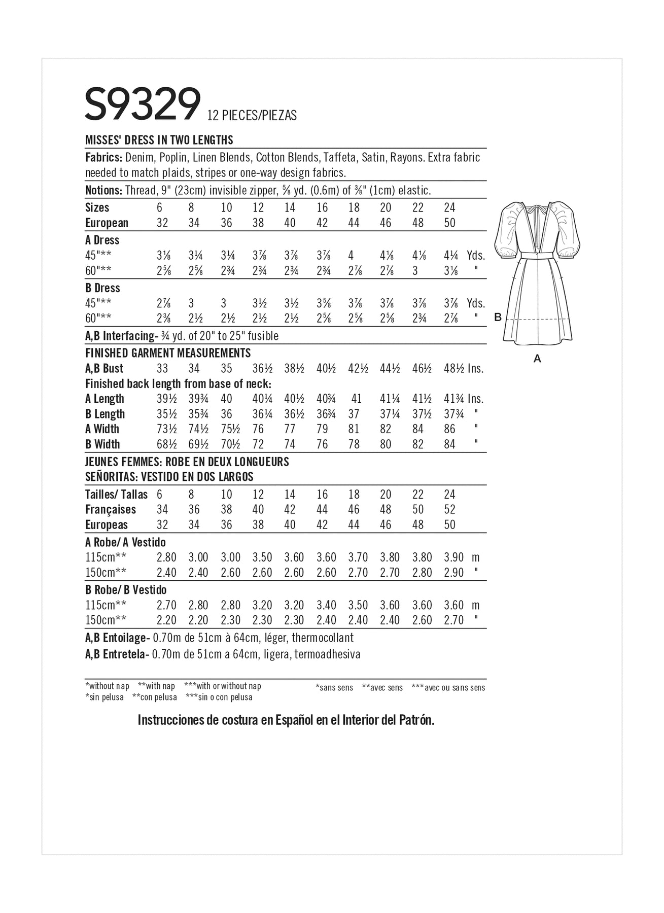 Simplicity - Misses' Dress in Two Lengths by Mimi G Style