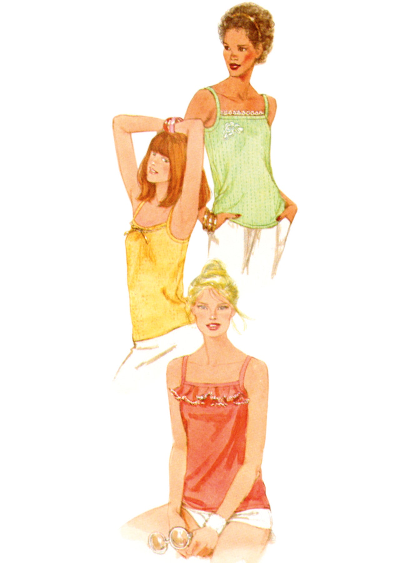 Simplicity - S9967 1980s Misses' Pullover Knit Tops