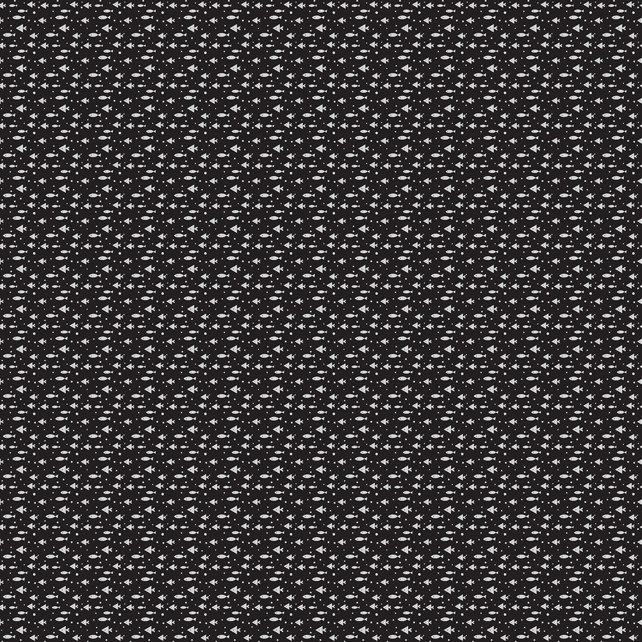Minnows - Black - Reef Life by Wee Gallery - Cotton Fabric