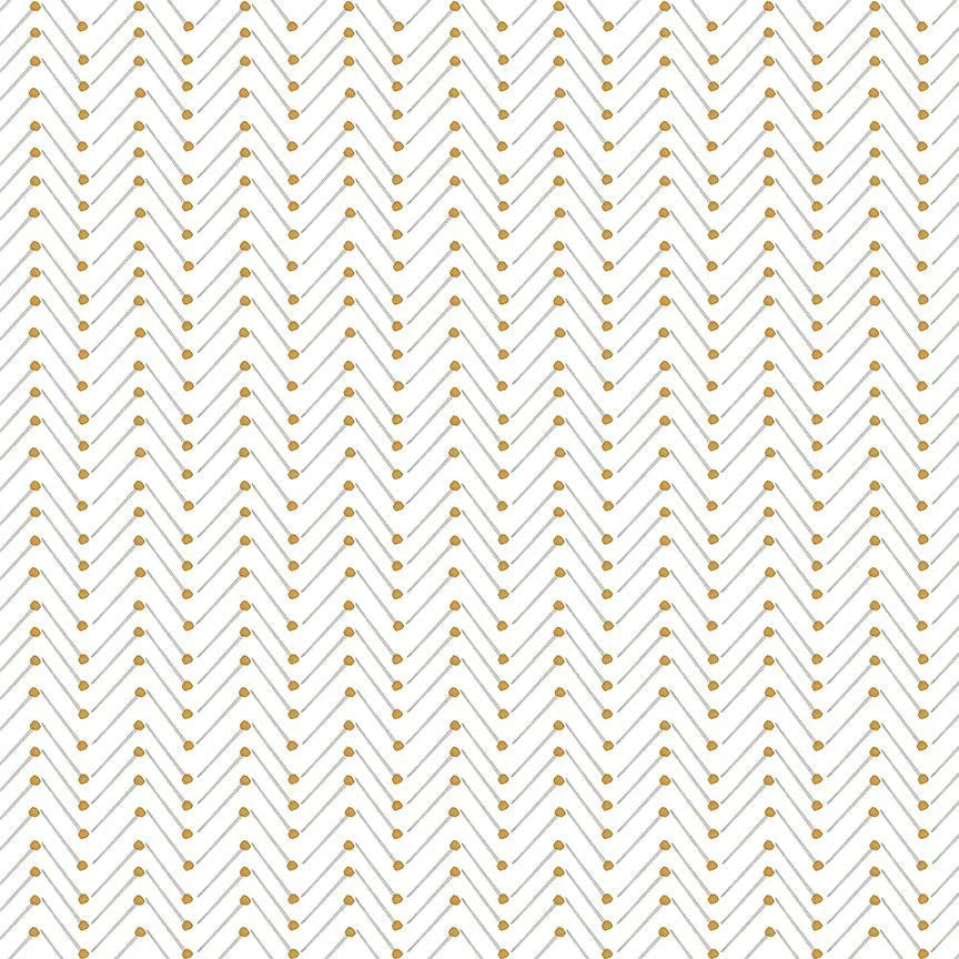 Pins - White - Cotton Fabric