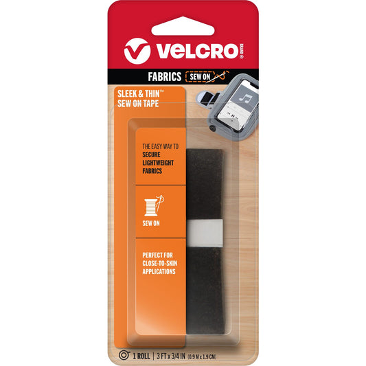 VELCRO® SLEEK & THIN™ Sew On - Black
