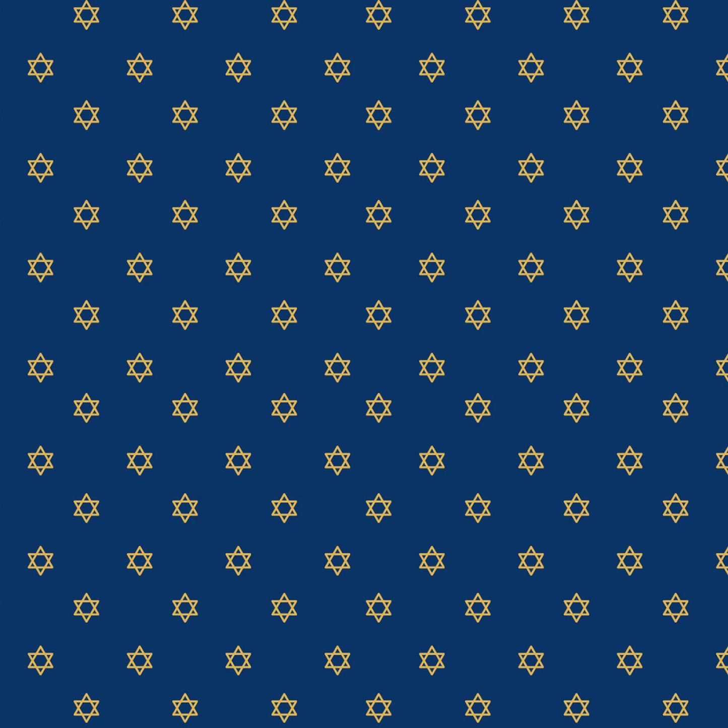 Light Navy - Happy Hanukkah Digital Mini Stars - Quilting Cotton