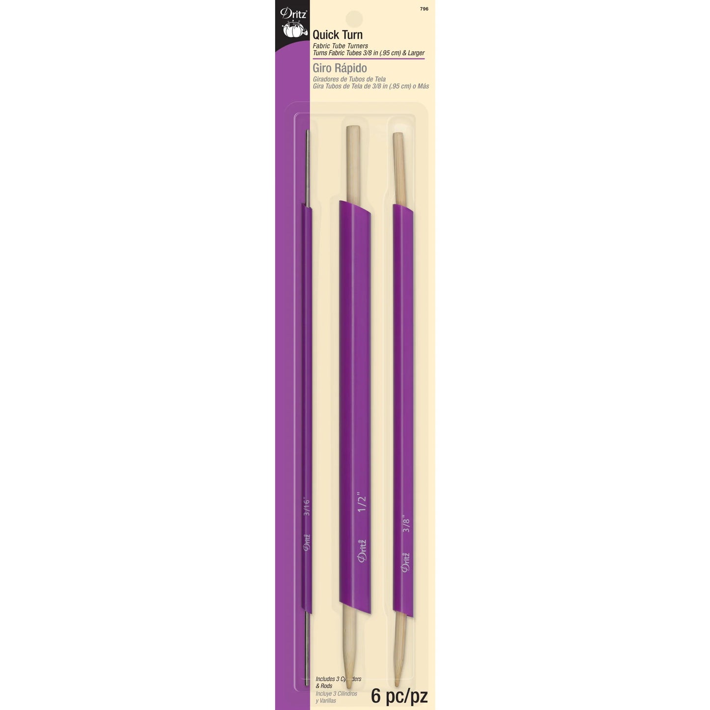 Dritz Quick Turn Fabric Tube Turners