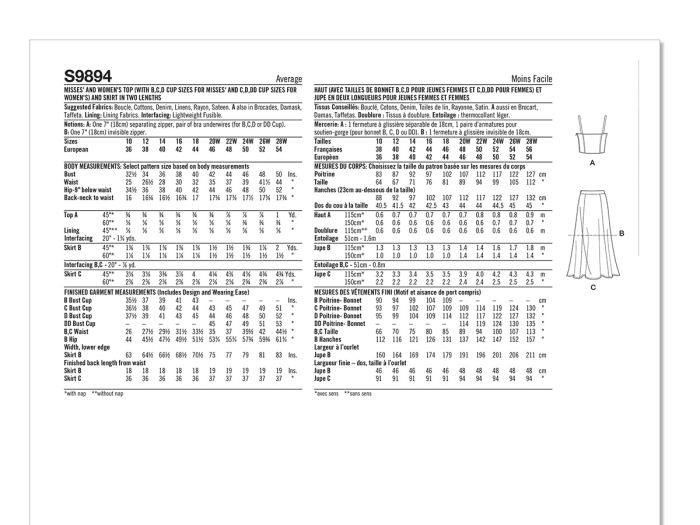 Simplicity - Misses' and Women's Sizes 10 - 18 - Top & Skirt by Mimi G Style