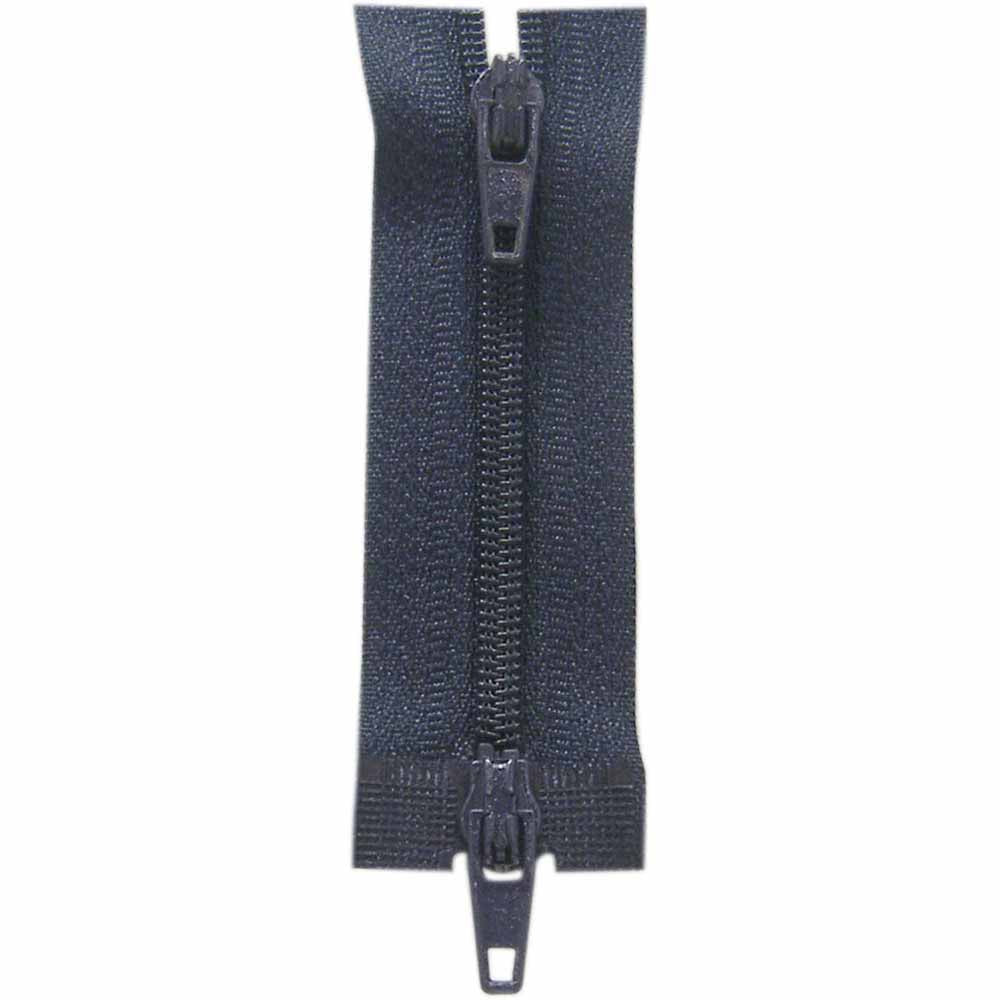 Two Way Separating Zipper - Lightweight Nylon Coil 55cm (22″) - Navy