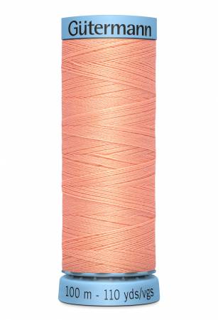 Gütermann 100% Spun Silk Thread 100m - Pale Peach Col. 586