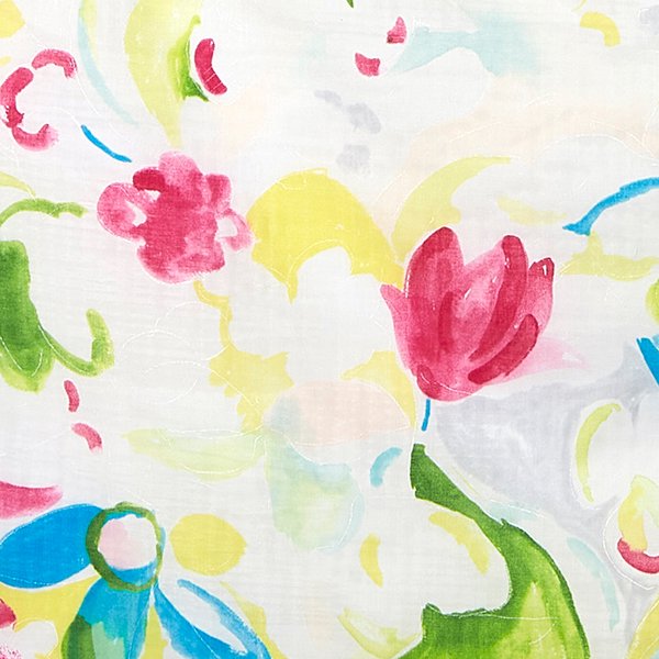 nani IRO - As it is - A - White and Pink - Double Gauze Fabric