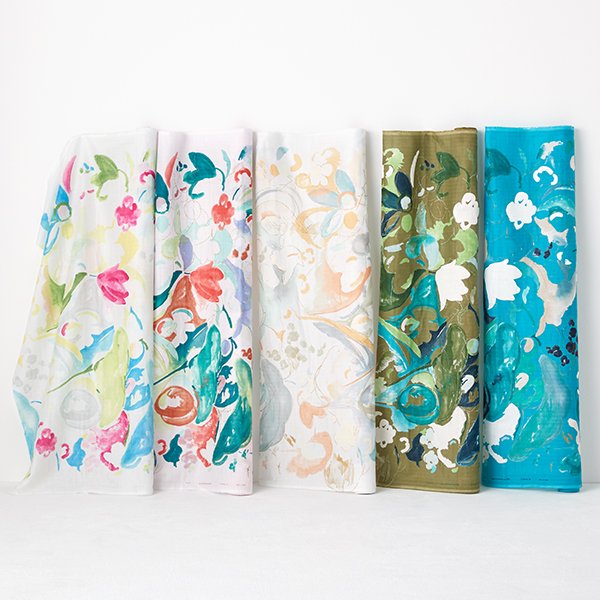 nani IRO - As it is - A - White and Pink - Double Gauze Fabric