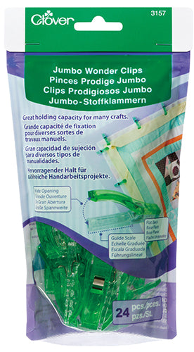 CLOVER - Jumbo Wonder Clips -  24 Count 24Pcs