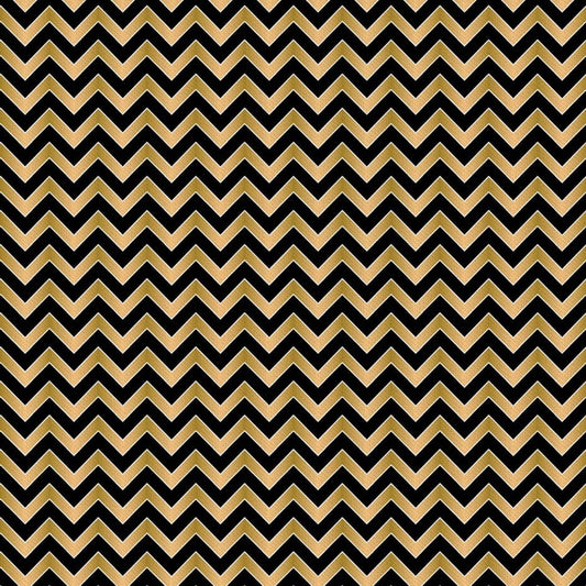 Mixology Luxe - Nightfall Chevron  - Metallic Gold - Black