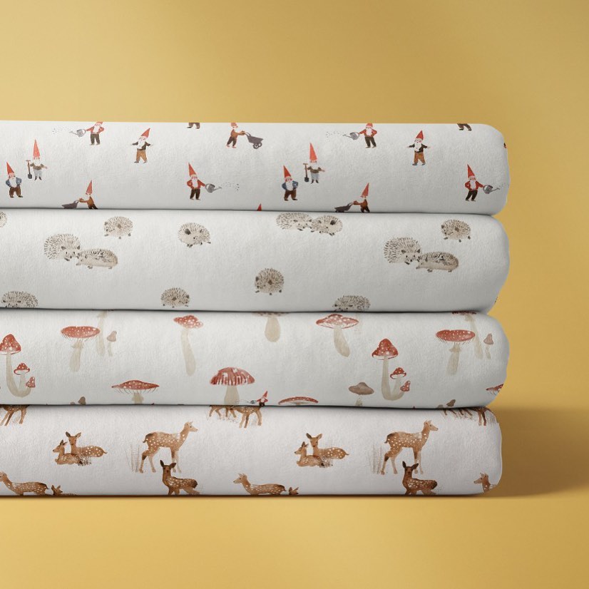 Gnomes Cotton Jersey Knit