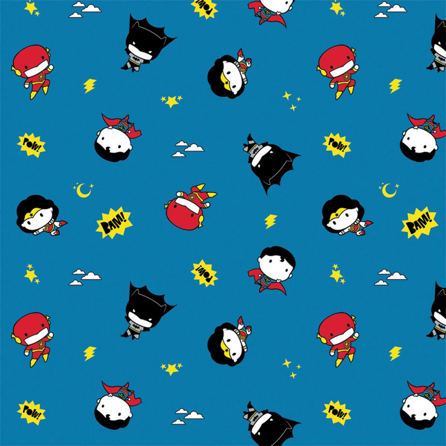 35" Remnant - DC Comics Tiny Heroes Bamboo Flannel - Blue