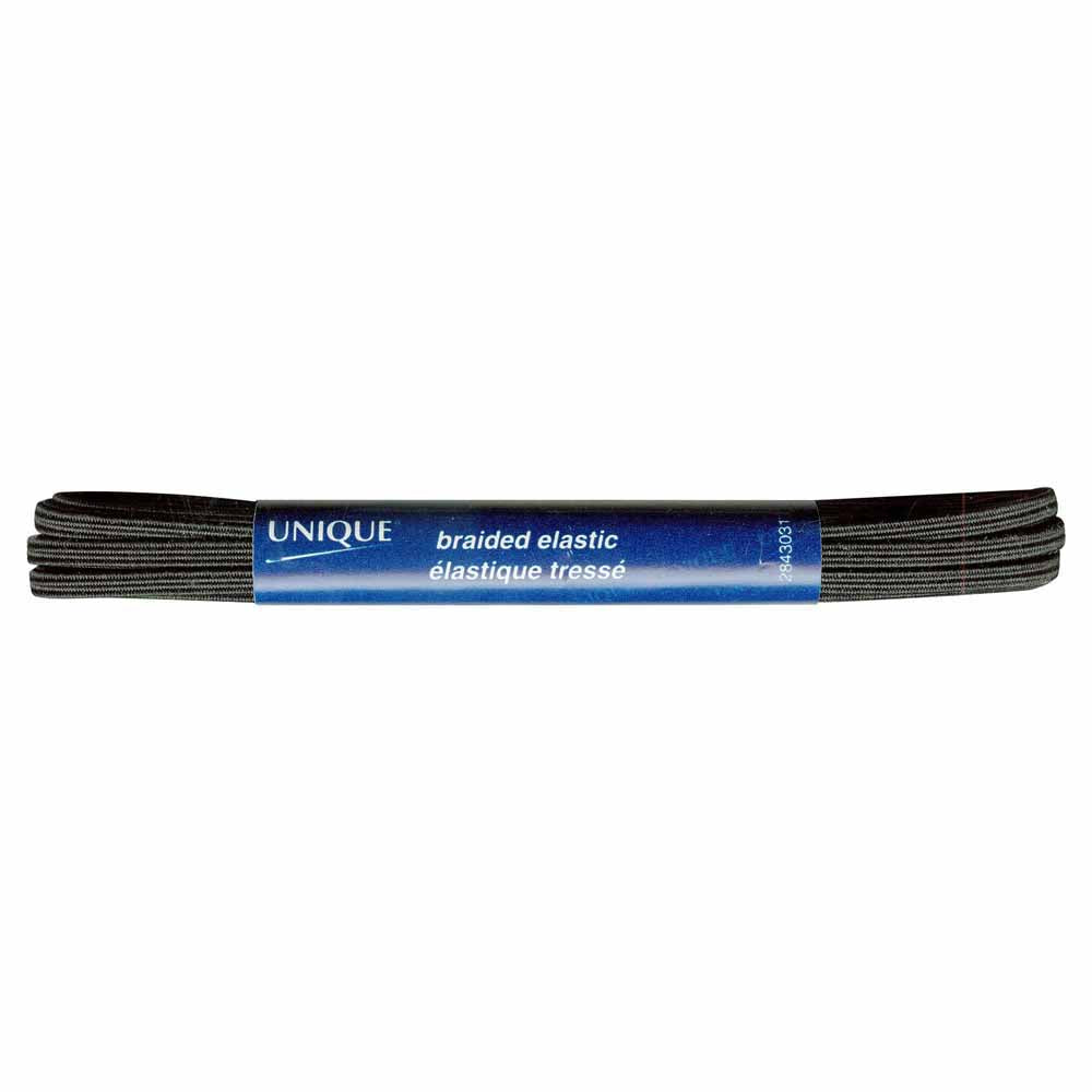 3mm Braided Elastic Black 3.7m