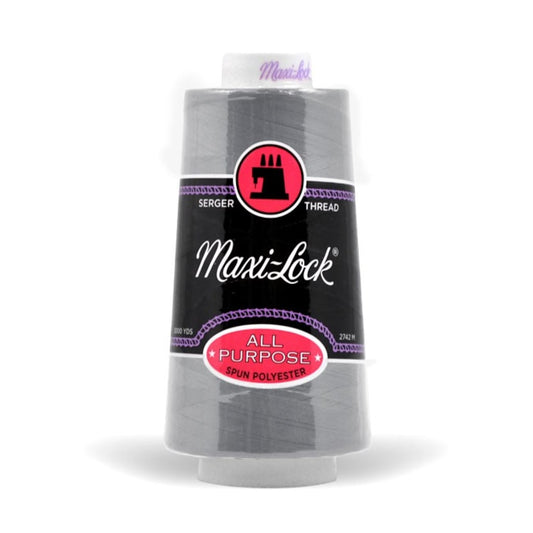 Maxi-lock All Purpose Polyester 50wt Serger Thread - 3000 yards each - Steel Grey