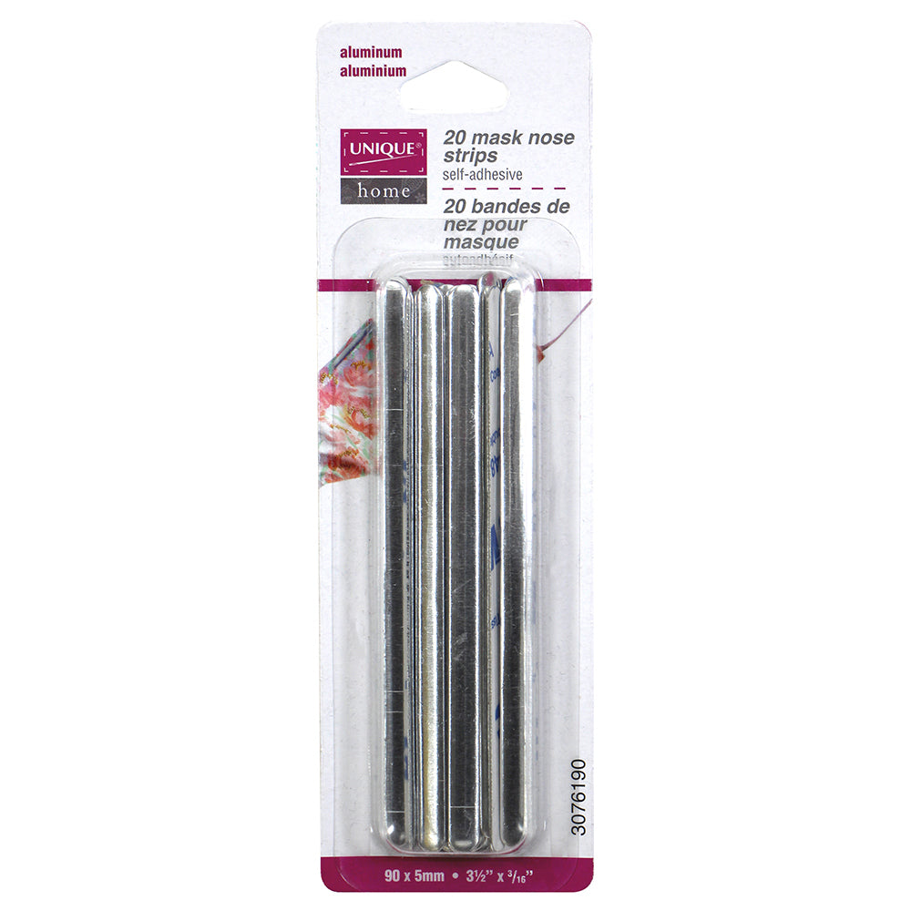 Unique Home - Mask Nose Bars - Metal Bridge Strips - Adhesive Aluminum - 20 Count