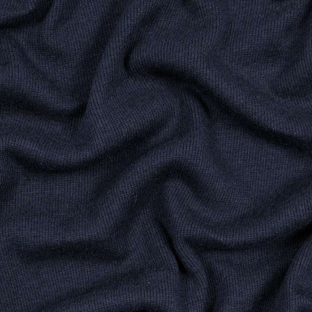 TENCEL™ Lyocell Organic Cotton 2x2 Ribbed Knit - Navy – Riverside Fabrics