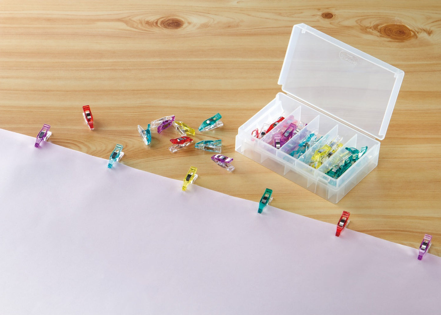 CLOVER - Mini Wonder Clips - Assorted Colours - 50 Count 50Pcs