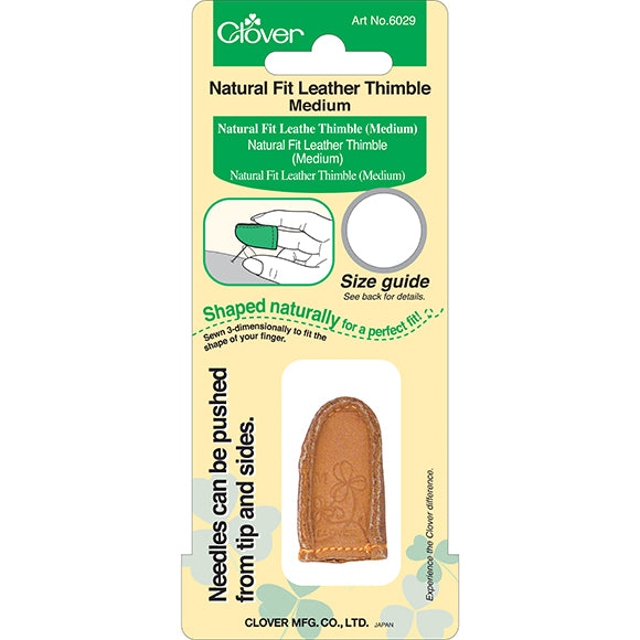 Clover - Natural Fit Leather Thimble Medium