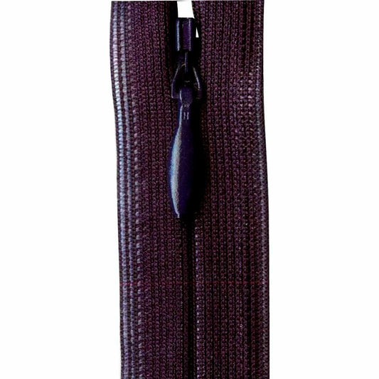 Invisible Closed End Zipper 23cm (9″) - Eggplant