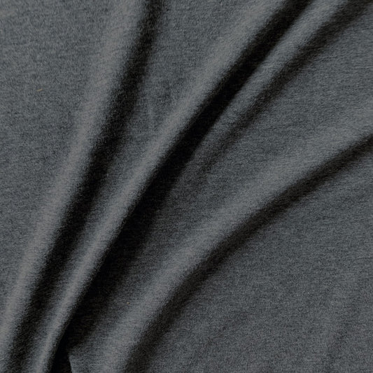 38" Remnant - Bamboo/Cotton Stretch Jersey - Heathered Charcoal