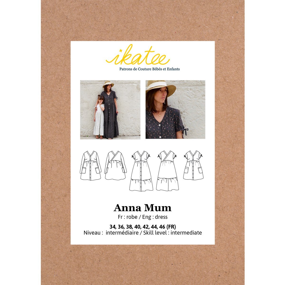 ANNA Mum Dress - Woman 34-46 - PDF Sewing Pattern – Ikatee sewing