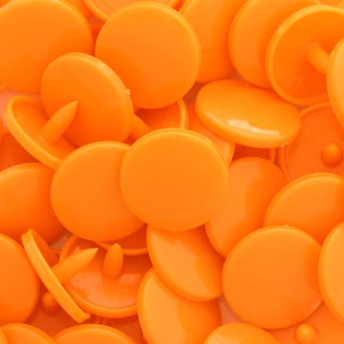 KamSnaps Plastic Snaps Size 20 - B40 Pumpkin Orange - Glossy - Package of 20 Sets