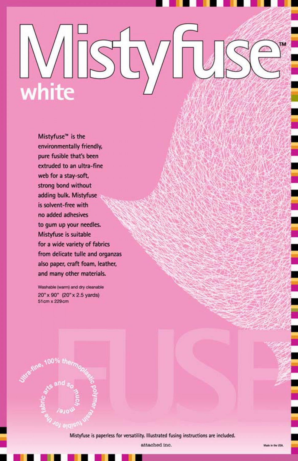 Mistyfuse - Ultra lightweight - Fusible web - double sided - 20" wide