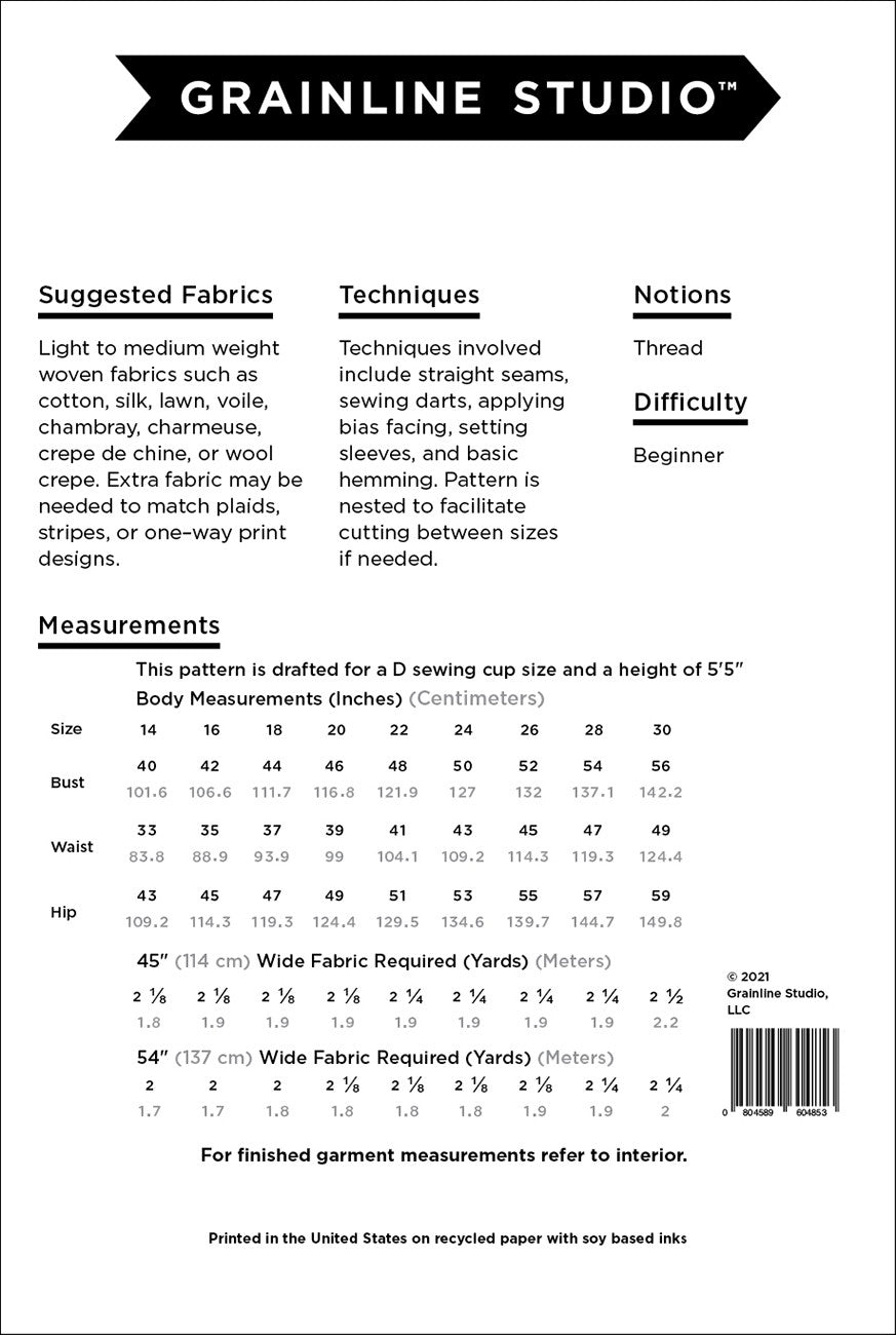 Scout Tee Pattern - 14 - 30 - Grainline Studio