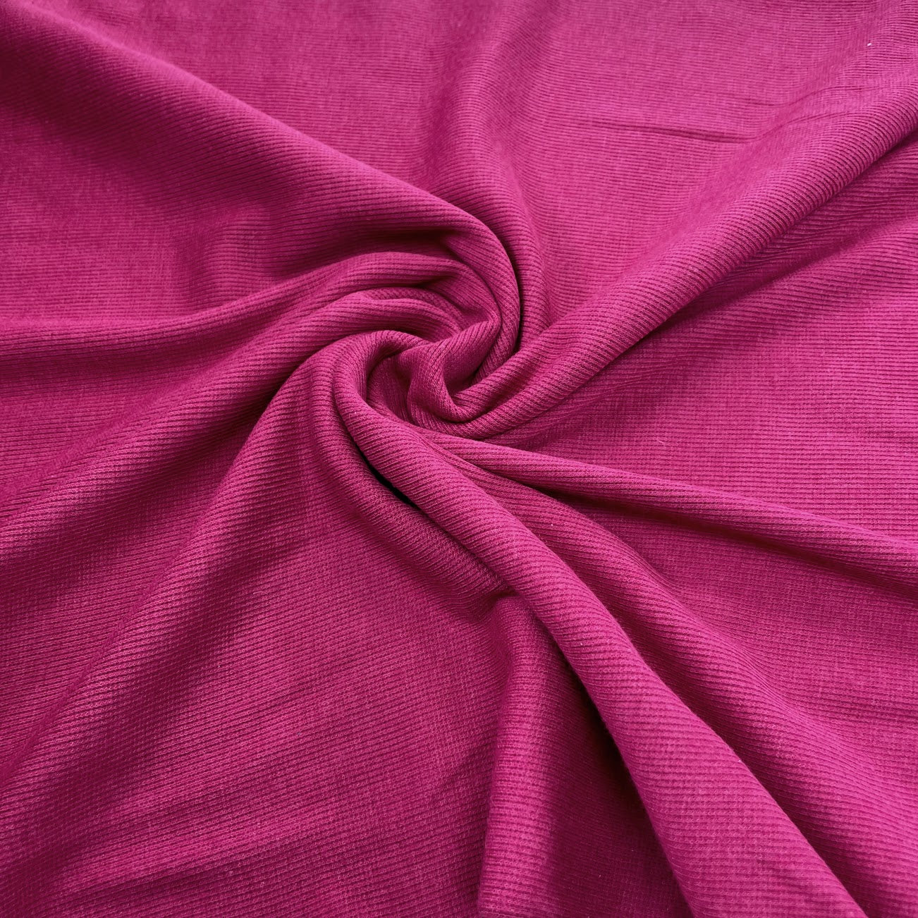 Bamboo Cotton Rib 2x2 - Dark Pink - Ribbed Knit