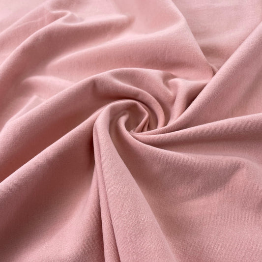 TENCEL™ Lyocell Organic Cotton Brushed Stretch Sweatshirt Fleece - Mellow Rose