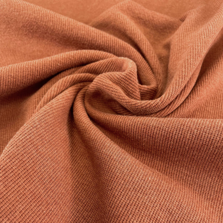 TENCEL™ Lyocell Organic Cotton 2x2 Ribbed Knit - Allspice