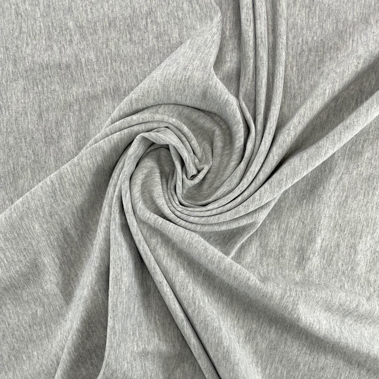 15" Remnant - TENCEL™ Lyocell Organic Cotton French Terry - Heathered Grey Mix