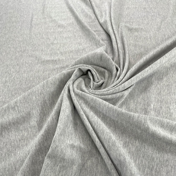 15" Remnant - TENCEL™ Lyocell Organic Cotton French Terry - Heathered Grey Mix