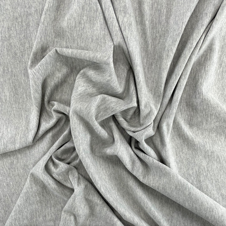 15" Remnant - TENCEL™ Lyocell Organic Cotton French Terry - Heathered Grey Mix