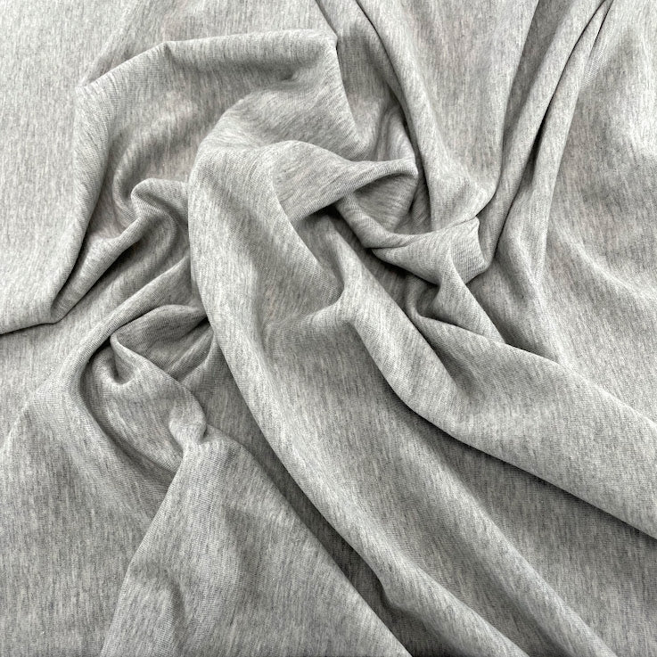 15" Remnant - TENCEL™ Lyocell Organic Cotton French Terry - Heathered Grey Mix