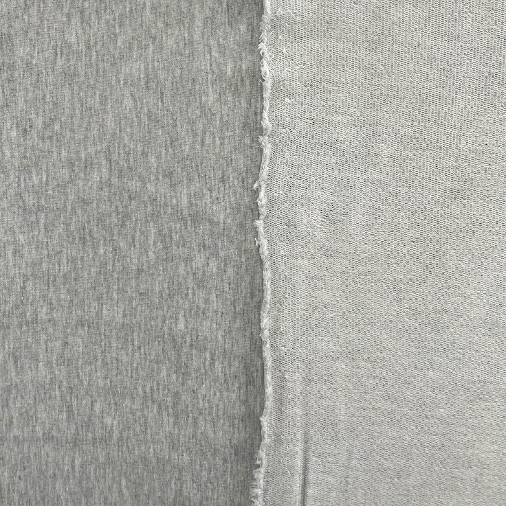 15" Remnant - TENCEL™ Lyocell Organic Cotton French Terry - Heathered Grey Mix