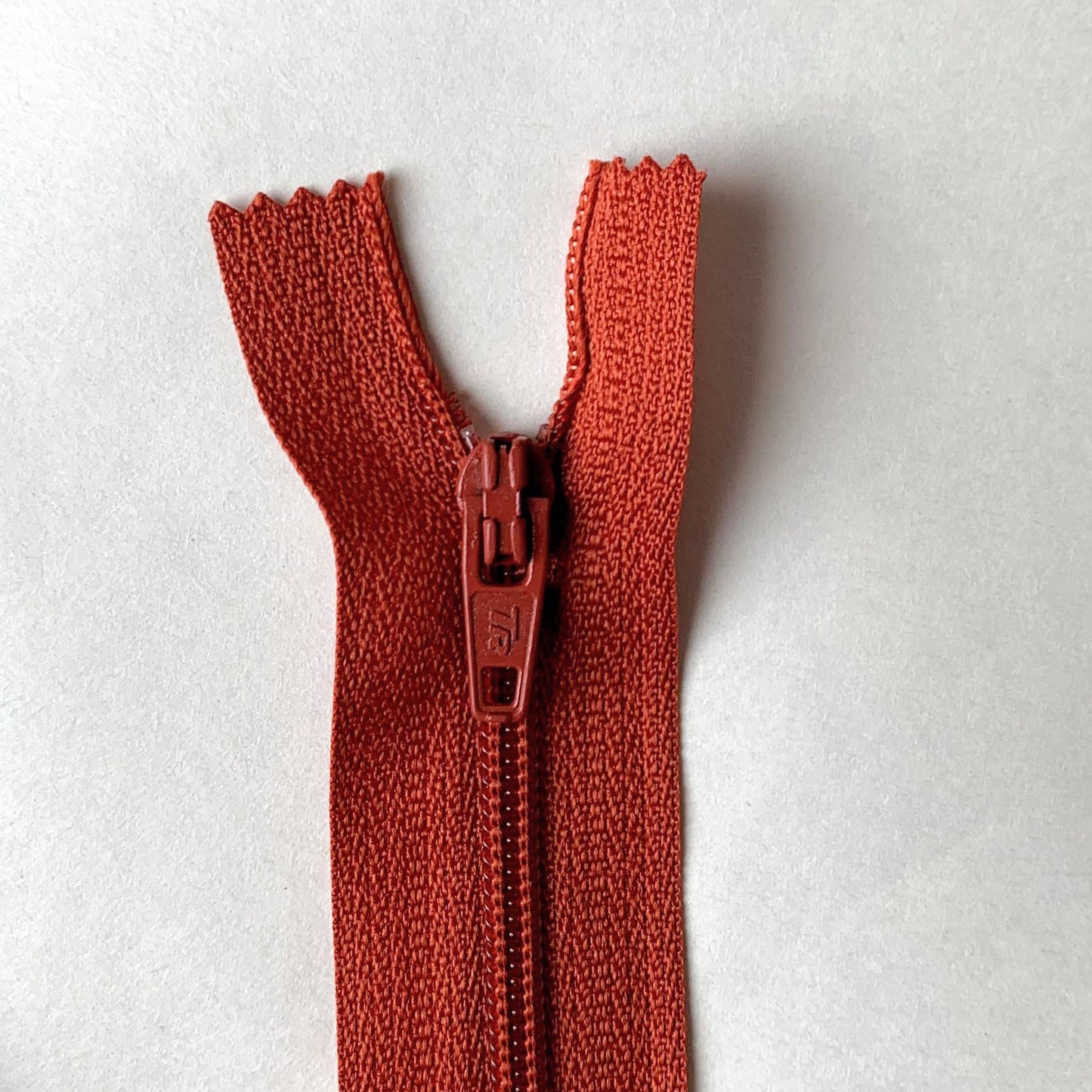 General Purpose Lightweight Close End Zipper 55cm (22″) - Terracotta - Riverside Fabrics