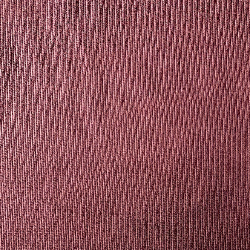 10" Remnant - Bamboo Cotton Rib 2x2 Rose Brown